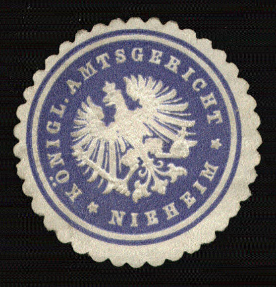 Historische Siegelmarke des Amtsgerichts Nieheim