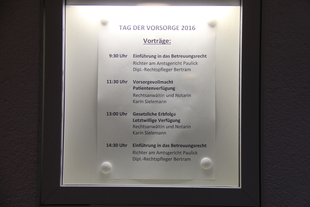 Tag der Vorsorge 2016